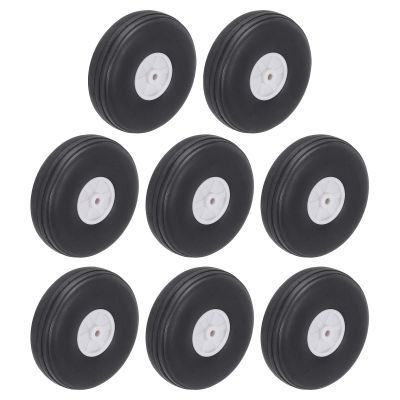 MECCANIXITY RC Airplane Wheels 2.52 x 0.91 x 0.12 RC Airplane,Aircraft PU Sponge Wheels,Tire Tail Wheel RC Aircraft Foam Wheel Replacement for DIY RC Model Plane Aircraft Pack of 8
