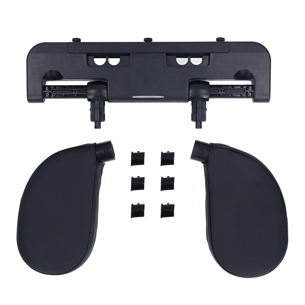 Car Headrest Pillow U Shaped Adjustable Reduce Fatigue Comfortable Support Soft PU Leather Car Neck Head Pillow Portable for Children Kids Adults Travel Sleeping (Black)