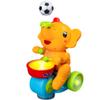 Miracland Drumming Elephant Car, Multifunctional Musical Blow Floating Ball, Tricycle with Universal Wheel, Lights and Music, 2 Foam Balls (Yellow) view 1