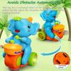 Miracland Drumming Elephant Car, Multifunctional Musical Blow Floating Ball, Tricycle with Universal Wheel, Lights and Music, 2 Foam Balls (Yellow) view 3