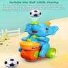 Miracland Drumming Elephant Car, Multifunctional Musical Blow Floating Ball, Tricycle with Universal Wheel, Lights and Music, 2 Foam Balls (Yellow) view 4
