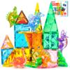 SYNCFUN Magnetic Building Tiles Dinosaur Set for Kids, 50PCS Including 5 Cute Dinosaurs, Educational STEM Toy for Boys & Girls Ages 3-5 4-8, Christmas Birthday Party Gift for Toddlers view 1