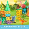 SYNCFUN Magnetic Building Tiles Dinosaur Set for Kids, 50PCS Including 5 Cute Dinosaurs, Educational STEM Toy for Boys & Girls Ages 3-5 4-8, Christmas Birthday Party Gift for Toddlers view 3