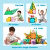 SYNCFUN Magnetic Building Tiles Dinosaur Set for Kids, 50PCS Including 5 Cute Dinosaurs, Educational STEM Toy for Boys & Girls Ages 3-5 4-8, Christmas Birthday Party Gift for Toddlers view 4