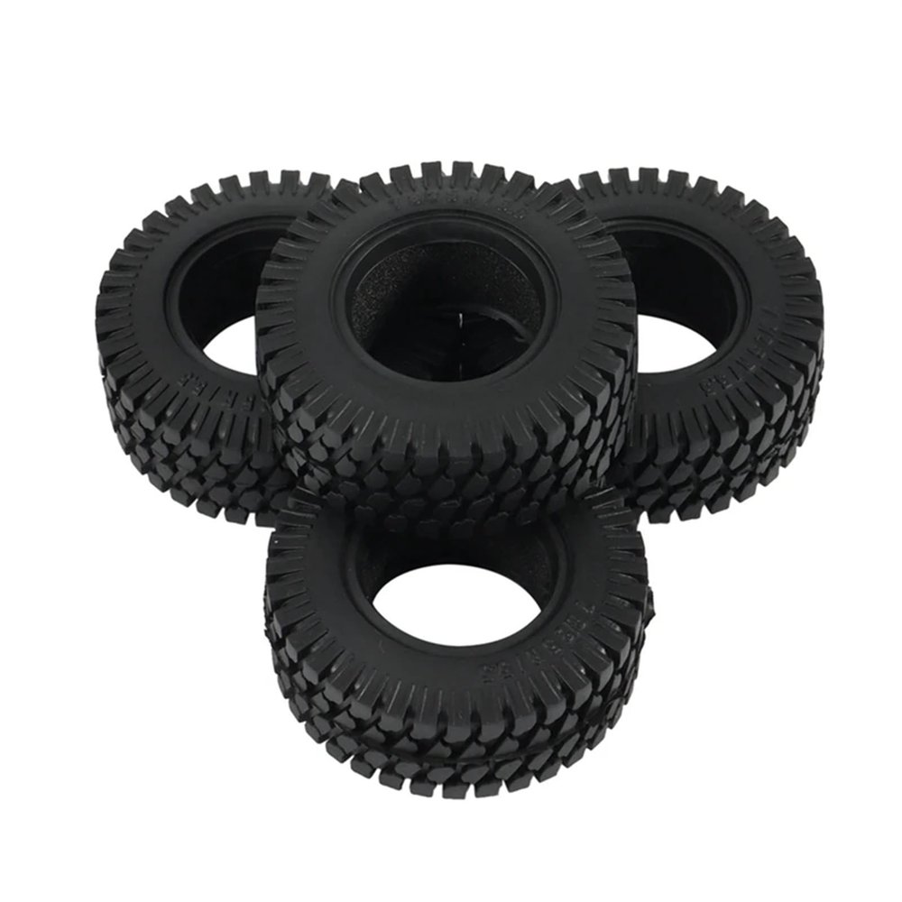 cvking RC Tires Compatible with Axial for Yeti Jr 90069 D90 TF2 for Tamiya CC01 CC02 LC70 for MST RC Crawler Car 4Pcs 75MM 1.55Inch Rubber Wheel Tire Tyre