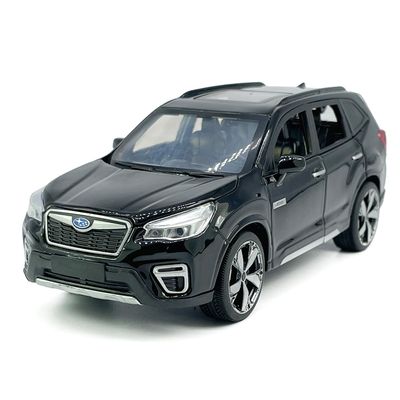 1:30 Scale 2021 Forester e-Boxer SUV Model Toy Car Metal Diecast Toy Vehicle, Doors Open, Light Sound, Pull Back, Toys for Boys Kids Gifts, Men Collection, Home Office Dcor, Black