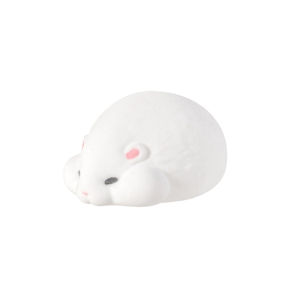 Adorable Fatty Flocking Tsumucco Hamsters Stack up,Stress Relief Squeeze Squeak Toys (White Hamster)