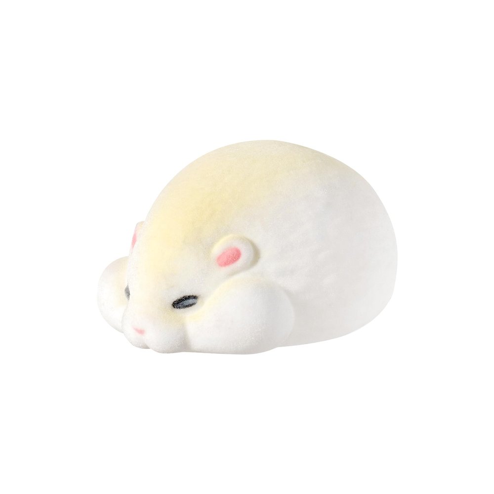 Adorable Fatty Flocking Tsumucco Hamsters Stack up,Stress Relief Squeeze Squeak Toys (Yellow White Hamster)