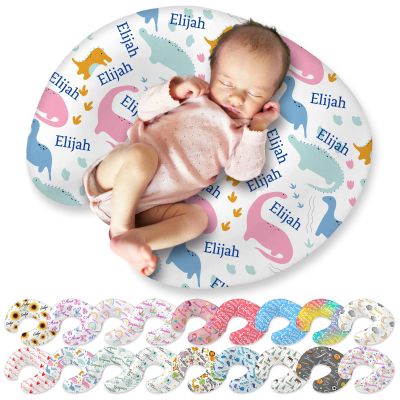 Custom Baby Nursing Pillow Cover Personalized with Name Customized for Boys Girls