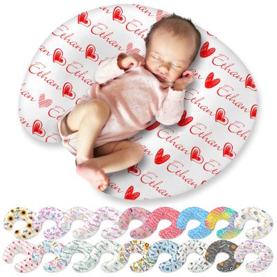 Custom Baby Nursing Pillow Cover Personalized with Name Customized for Boys Girls