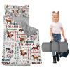Dyoart, Personalized Toddler Nap Mat with Pillow and Blanket - Roll Up Nap Mat for Preschool, Daycare - Custom Names Soft Kids Sleeping Bags - Lightweight Sleeping Bag Horse Pattern view 1