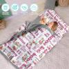 Dyoart, Personalized Toddler Nap Mat with Pillow and Blanket - Roll Up Nap Mat for Preschool, Daycare - Custom Names Soft Kids Sleeping Bags - Lightweight Sleeping Bag Letters and Flowers view 2