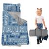Dyoart, Personalized Toddler Nap Mat with Pillow and Blanket - Roll Up Nap Mat for Preschool, Daycare - Custom Names Soft Kids Sleeping Bags - Lightweight Sleeping Bag Light Blue view 1