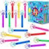 24PCS Glitter Paw Print Bubble Wands for Kids Paw Blue Puppy Dog Party Favors Supplies Decorations Pinata Filler Goodie Bags Suffer Classroom Prizes Birthday Gifts view 1