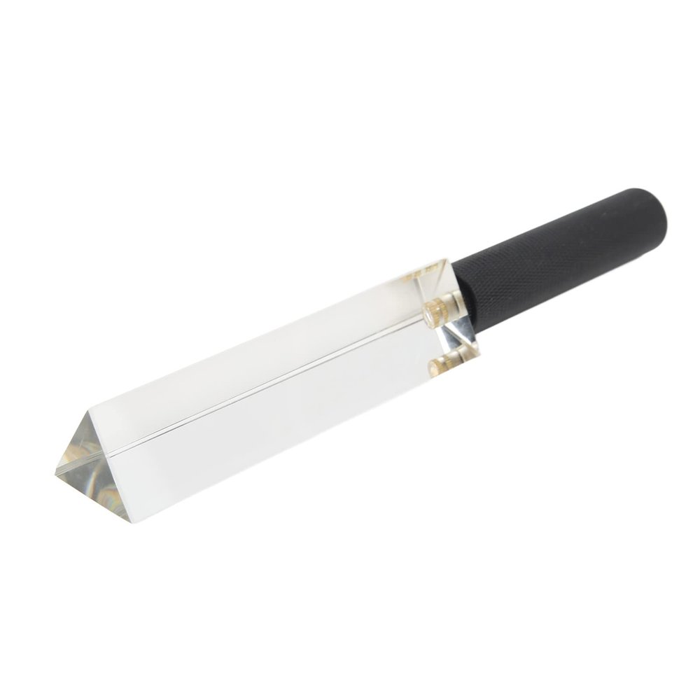 1/4 Inch Optical Glass Triangular Prism with Mini Grip for Photography, Teaching, and Artistic Photo Effects