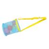 Beach Toy Bag Beach Shoulders Bag Mesh Beach Bag Kid Sand Toy Bag Bucket Bag Seashells Storage Bag Beach Net Bag, Blue Yellow Strap view 2