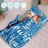Dyoart, Personalized Toddler Nap Mat with Pillow and Blanket - Roll Up Nap Mat for Preschool, Daycare - Custom Names Soft Kids Sleeping Bags - Blue Lightweight Sleeping Bag view 2