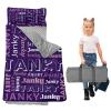 Dyoart, Personalized Toddler Nap Mat with Pillow and Blanket - Roll Up Nap Mat for Preschool, Daycare - Custom Names Soft Kids Sleeping Bags - Lightweight Sleeping Bag Purple Letters view 1