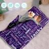 Dyoart, Personalized Toddler Nap Mat with Pillow and Blanket - Roll Up Nap Mat for Preschool, Daycare - Custom Names Soft Kids Sleeping Bags - Lightweight Sleeping Bag Purple Letters view 2
