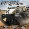 XCRCFUN RC Tank Car, 1:16 Remote Control Crawler 10KM/H High Speed Tank, 2.4Ghz RC Rock Crawler Off-Road 4WD 360Rotating Drifting Car with 2 Batteries, Military Truck Toy for Kids view 2