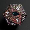 CSITORWWE Dragon Eye Scale Metal Dice,33mm 20 Sided Giant D20, Large Polyhedral Dice, Metal Dice Set for TTRPG Tabletop Gaming,Dungeon Masters,RPG Adventures(Glitter Purple with Green Eye) view 4