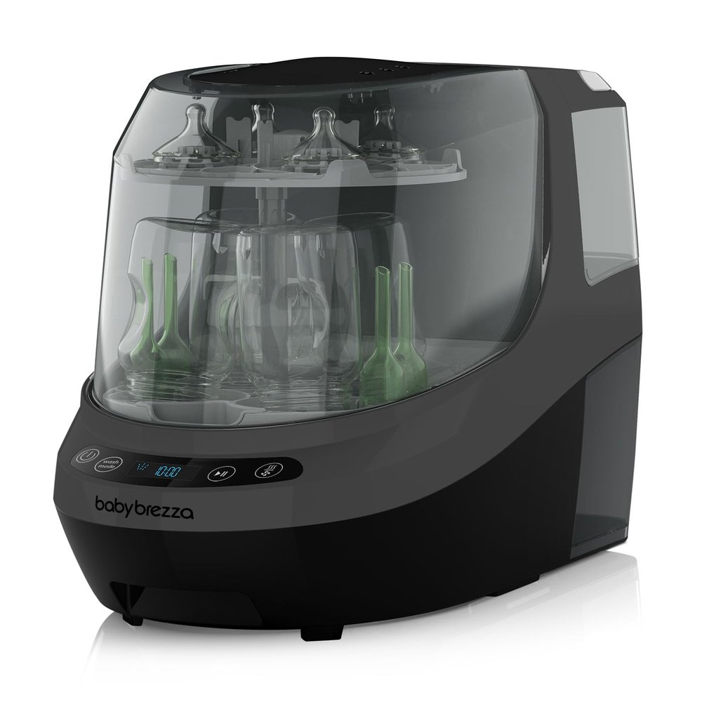Baby Brezza Bottle Washer Pro - Baby Bottle Washer, Sterilizer + Dryer - All in One Machine Cleans Baby Essentials, Bottles + Pump Parts  Appliance Replaces Bottle Brushes & Drying Racks, Charcoal