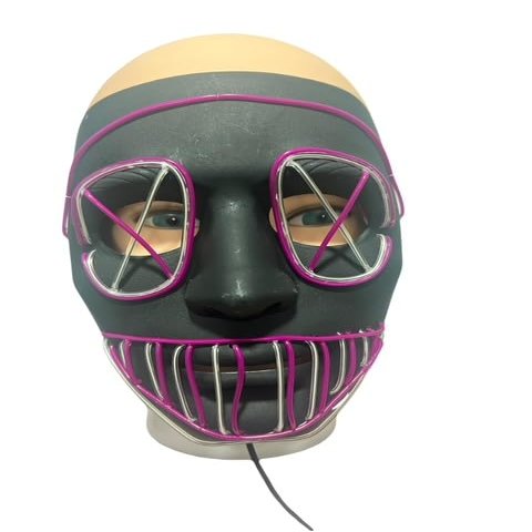 LED EL Wire Purge Mask Halloween Costume Mask