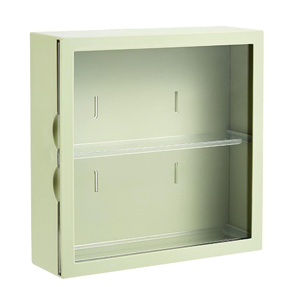 F&Y Wall Mounted Showcase Blind Box Figures Display Case Handicraft Storage Display Rack Dust Proof Doll Toy Storage Box (Avocado Green)