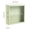 F&Y Wall Mounted Showcase Blind Box Figures Display Case Handicraft Storage Display Rack Dust Proof Doll Toy Storage Box (Avocado Green) view 2