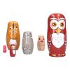 LiebeWH 6Pcs Russian Nesting Dolls, Nesting Doll, Wood Russian Dolls Doll, Wood Cute Different Animal Pattern Wooden Matryoshka for Home Decoration, Handmade view 1
