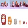 LiebeWH 6Pcs Russian Nesting Dolls, Nesting Doll, Wood Russian Dolls Doll, Wood Cute Different Animal Pattern Wooden Matryoshka for Home Decoration, Handmade view 3