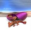 3D Printed Baby Dragon with Dragon Egg, Articulated Clover, Crystal, Easter, Rose, Gemstone, Orchid, Woodland Baby Dragon, Fidget ADHD Toy BD-Set-001 (Egg + Woodland Baby Dragon, Red Purple Gold) view 2