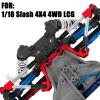 hopsupRC 7075 Aluminum C Hub Front Tie Rods with Stabilizer Upgrade Parts for 1/10 Slash 4X4 4WD LCG.Red view 2