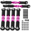 hopsupRC RC Aluminum Adjustable Turnbuckles Camber Links Toe Link Upgrades Part for 1/10 Senton/Granite/Vorteks 3S BLX(Mega 550).Alloy Adjustable Turnbuckles Hops Up.Pink(6PCS)