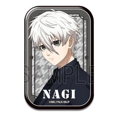Blue Rock Rectangle Can Badge Nagi Seijiro G BRAN-B001-m14