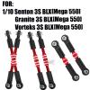 hopsupRC RC Aluminum Adjustable Turnbuckles Camber Links Toe Link Upgrades Part for 1/10 Senton/Granite/Vorteks 3S BLX(Mega 550).Alloy Adjustable Turnbuckles Hops Up.Red(6PCS) view 2
