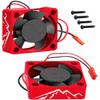 hopsupRC Heatsink High Speed Motor Cooling Fan 28000RPM,30MM Heat Sink with 4.8-8.4V Cooling Fan Upgrades Part for 1/10 1/8 Brushless Motor RC Car 36 42 Series 3660 3650 3670 540 F540 550.Red view 1