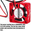 hopsupRC Heatsink High Speed Motor Cooling Fan 28000RPM,30MM Heat Sink with 4.8-8.4V Cooling Fan Upgrades Part for 1/10 1/8 Brushless Motor RC Car 36 42 Series 3660 3650 3670 540 F540 550.Red view 3