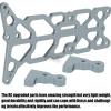 hopsupRC RC Aluminium Alloy Upper Chassis Upgrades Part for 1/10 Rustler/Bandit (VXL) 2WD.#3729.Titanium view 4