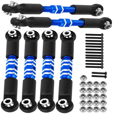 hopsupRC RC Aluminum Adjustable Turnbuckles Camber Links Toe Link Upgrades Part for 1/10 Senton/Granite/Vorteks 3S BLX(Mega 550).Alloy Adjustable Turnbuckles Hops Up.Navy Blue(6PCS)
