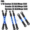 hopsupRC RC Aluminum Adjustable Turnbuckles Camber Links Toe Link Upgrades Part for 1/10 Senton/Granite/Vorteks 3S BLX(Mega 550).Alloy Adjustable Turnbuckles Hops Up.Navy Blue(6PCS) view 2