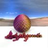 3D Printed Baby Dragon with Dragon Egg, Articulated Clover, Crystal, Easter, Rose, Gemstone, Orchid, Woodland Baby Dragon, Fidget ADHD Toy BD-Set-001 (Egg + Easter Baby Dragon, Red Purple Gold) view 2