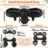 GQIRIL Universal Stroller Snack Tray - 4-in-1 Clip on Strollers Cup and Phone Holder Attachment Accessories, Double Bottle Drink Cupholder Tray for Bike Walker Wheelchair view 2