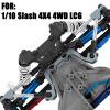 hopsupRC 7075 Aluminum C Hub Front Tie Rods with Stabilizer Upgrade Parts for 1/10 Slash 4X4 4WD LCG.Titanium view 2