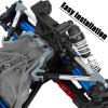 hopsupRC 7075 Aluminum C Hub Front Tie Rods with Stabilizer Upgrade Parts for 1/10 Slash 4X4 4WD LCG.Titanium view 3