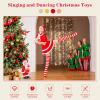 Gfilay Musical Dancing Santa Claus with Drum - Singing Santa Plush Toy for Christmas Decor and Xmas Gift view 2