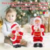 Gfilay Musical Dancing Santa Claus with Drum - Singing Santa Plush Toy for Christmas Decor and Xmas Gift view 3