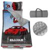Personalized Nap Mats for Preschool, Custom Name Toddler Sleep Mats for Kids Daycare Kindergarten Car Series Portable Sleeping Bag with Pillow and Blanket for Boys Girls Easy Roll Up Racing view 1