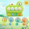 Baby Pop-Up Toy, Educational Animal Playset for Toddlers, Cause and Effect Learning, Fine Motor Skills Development, Portable Travel Toy with Engaging Buttons, Perfect for Infants and Toddlers (Green) view 3