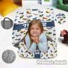 Personalized Nap Mats for Preschool, Custom Name Toddler Sleep Mats for Kids Daycare Kindergarten Car Series Portable Sleeping Bag with Pillow and Blanket for Boys Girls Easy Roll Up Police Car view 3